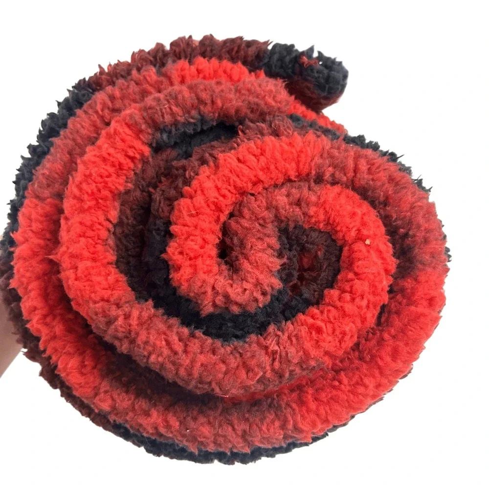 American Eagle Buffalo Plaid‎ Plush Throw Blanket Red Black 50x60 NWT Cozy